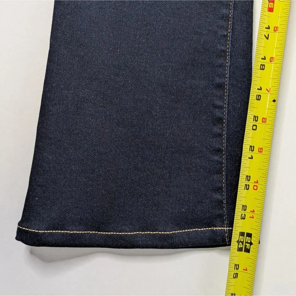 FRAME Le Crop Mini Boot Jeans 27 Cabana Dark Blue Flare 24" Inseam - Picture 8 of 10